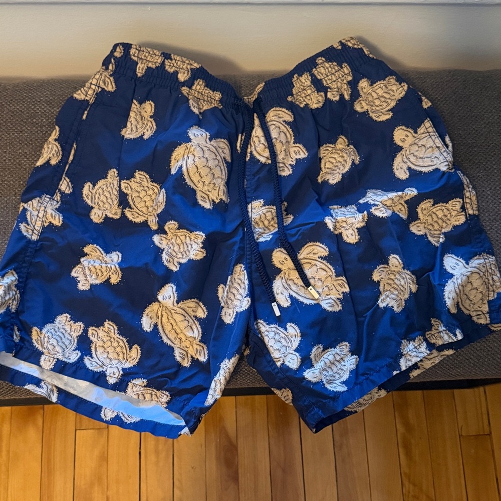 Vilebrequin Navy and Beige Swim Shorts